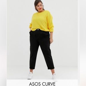 NWT Asos design curve chino trousers black uk 22 us 18